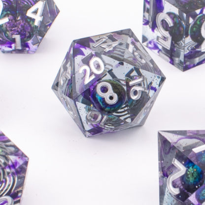 Celestial Orbit | Sharp Edge Dice | Resin | 7 Piece Set