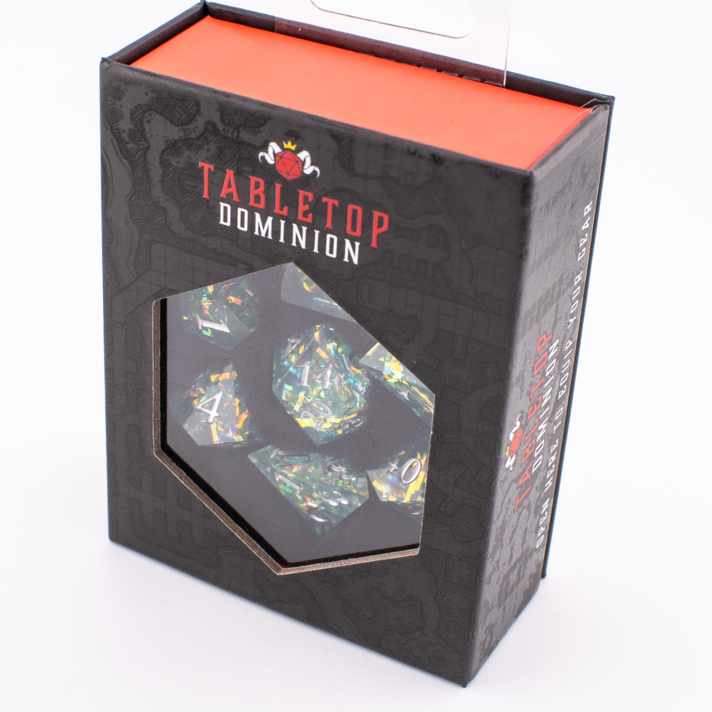 Azure Starlight | Sharp Edge Dice | Resin | 7 Piece Set