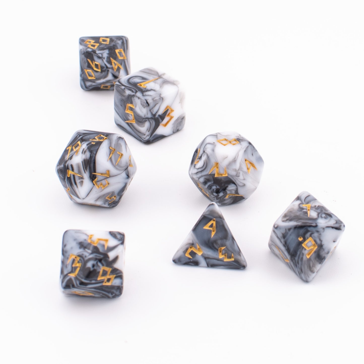 Midnight Omen | Soft Edge Dice | Acrylic | 7 Piece Set
