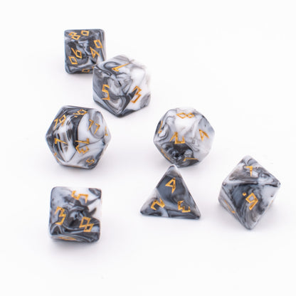 Midnight Omen | Soft Edge Dice | Acrylic | 7 Piece Set