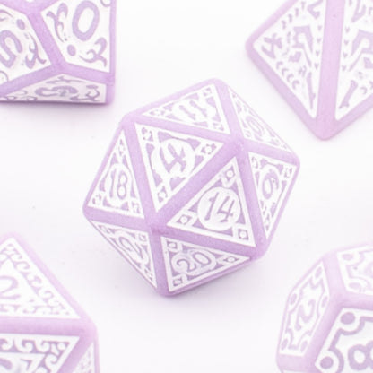Mystic Orchid | Soft Edge Dice | Acrylic | 7 Piece Set