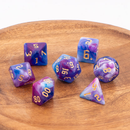 Galaxy Mystic | Acrylic RPG Dice | 7 Piece Set