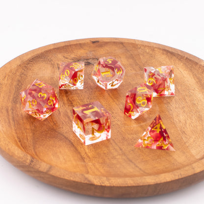 Blood Ritual | Sharp Edge Resin Dice | 7 Piece Set