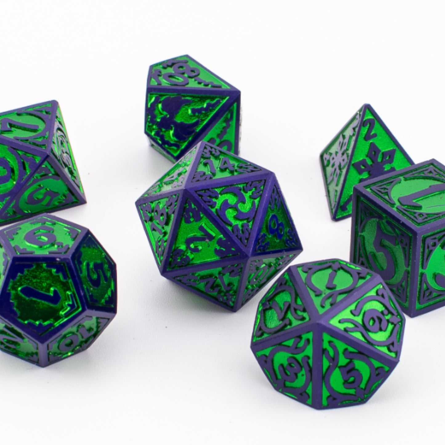 Mystic Elementalist | Solid Metal Dice | 7 Piece Set