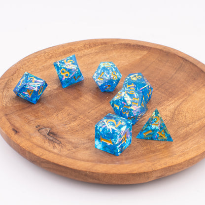 Nebula Voyager | Sharp Edge Dice | Resin | 7 Piece Set
