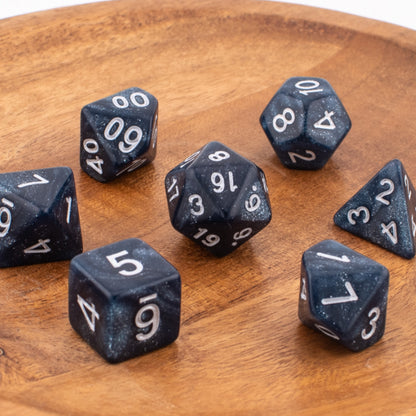 Galactic Void | Soft Edge Dice | Acrylic | 7 Piece Set