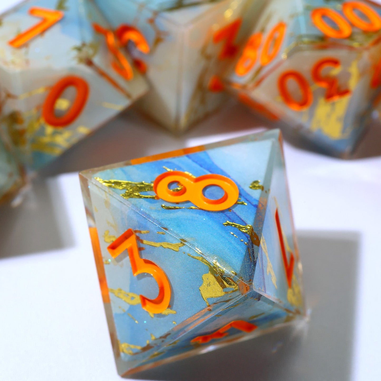Divine Thunder | Art Core Dice | 7 Piece Set