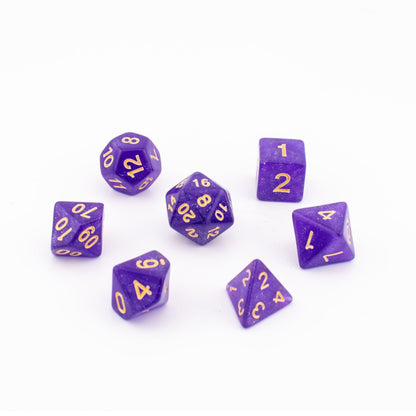 Celestial Twilight | Soft Edge Dice | Acrylic | 7 Piece Set