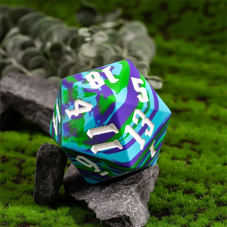 Jester's Bounce | D20 Silicone | Blue Green