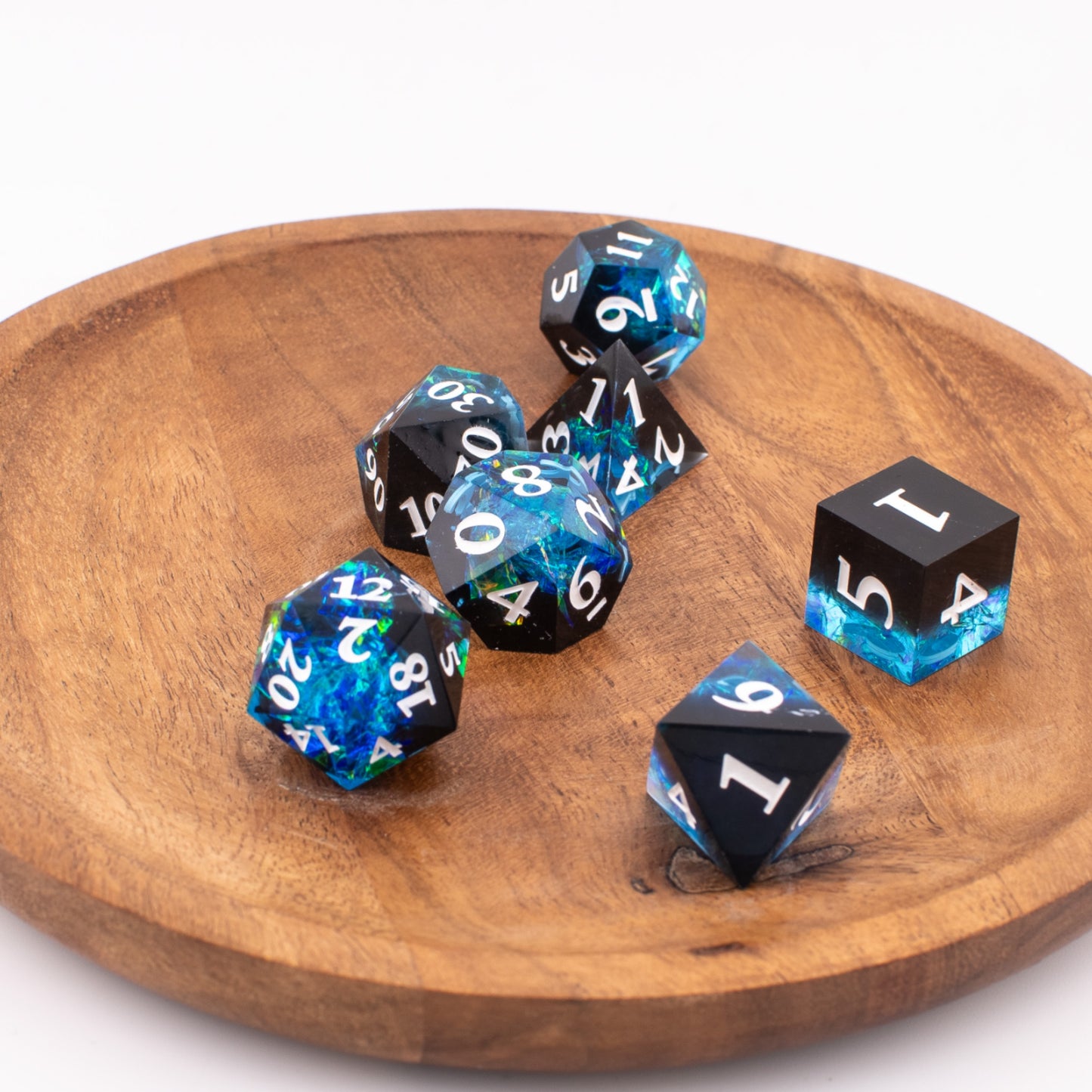 Abyssal Void | Sharp Edge Resin Dice | 7 Piece Set