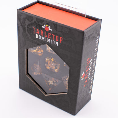 Molten Ember | Sharp Edge Resin Dice | 7 Piece Set