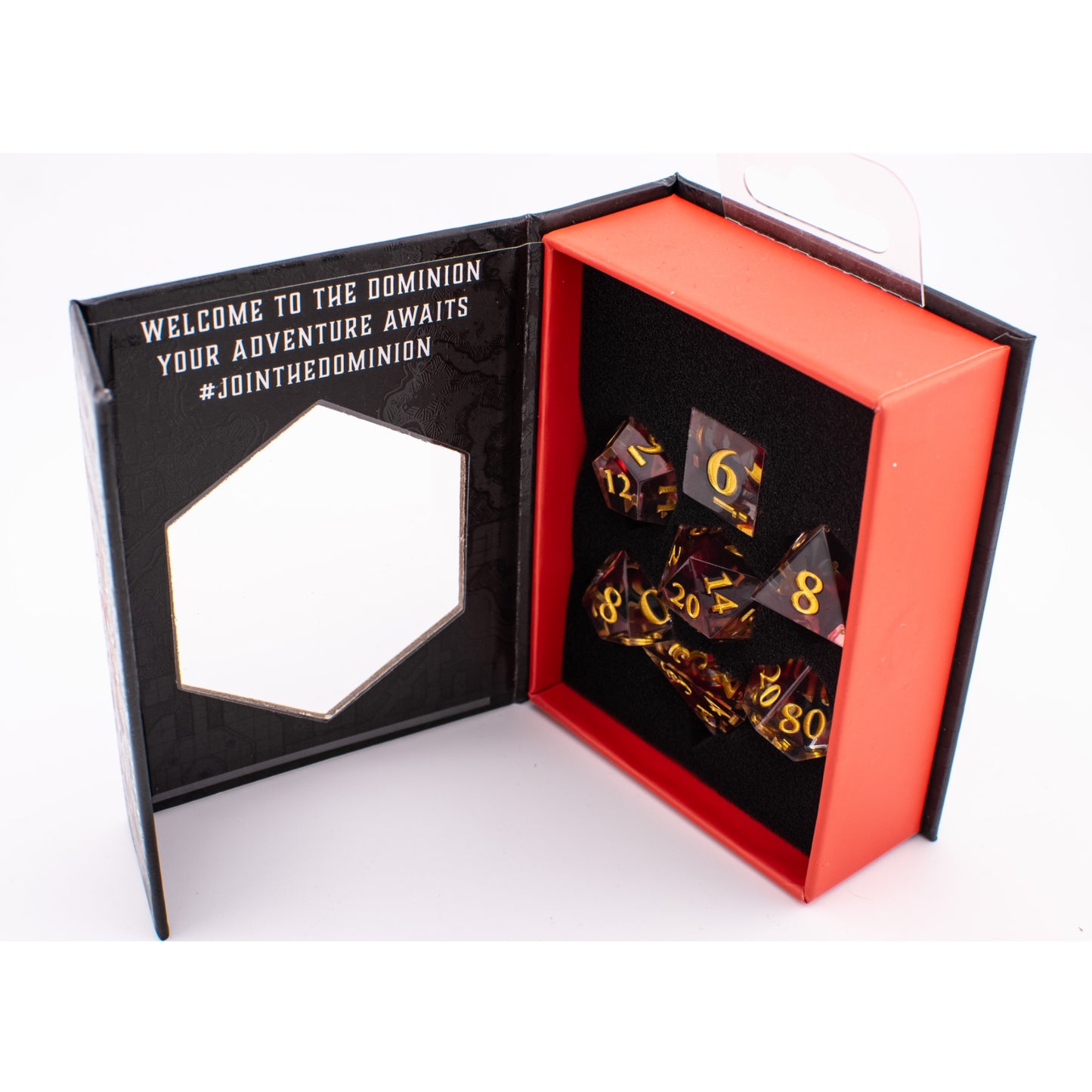 Blood Ritual | Sharp Edge Resin Dice | 7 Piece Set