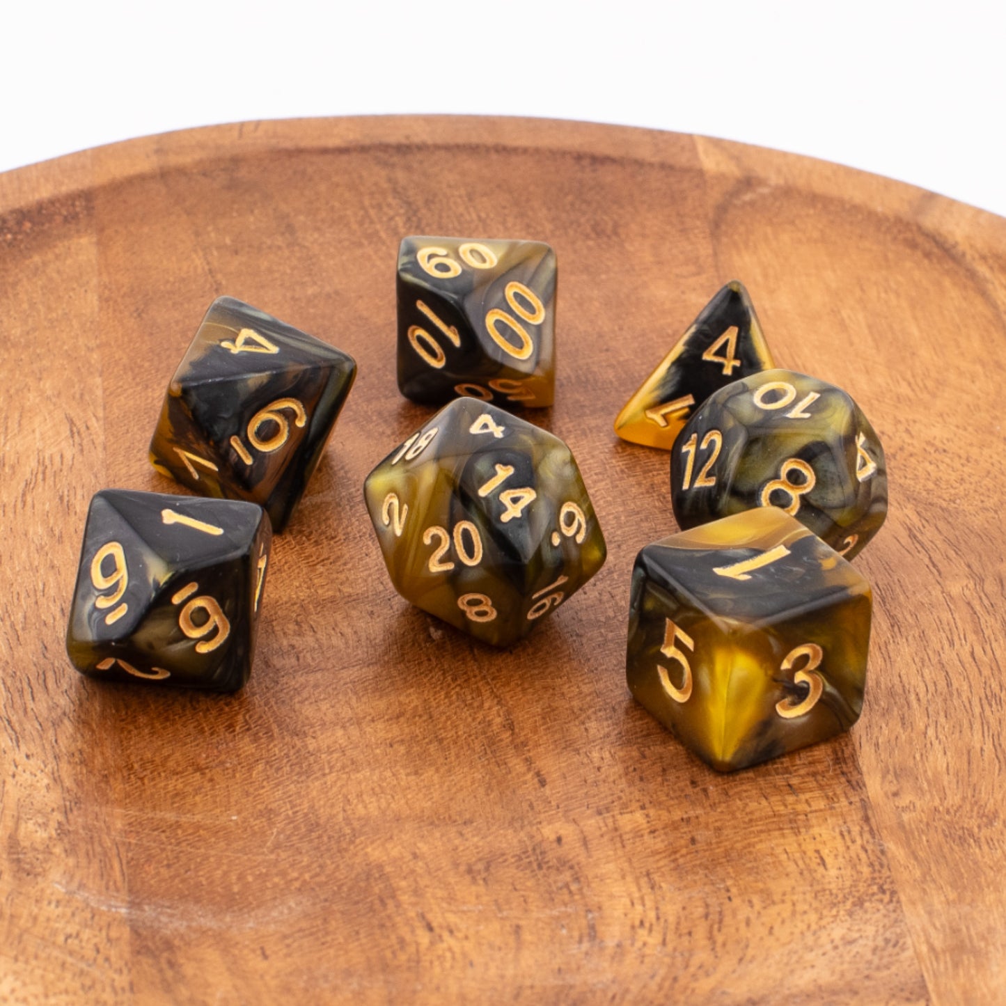 Venomous Sting | Soft Edge Acrylic Dice Set | 7 Piece Set