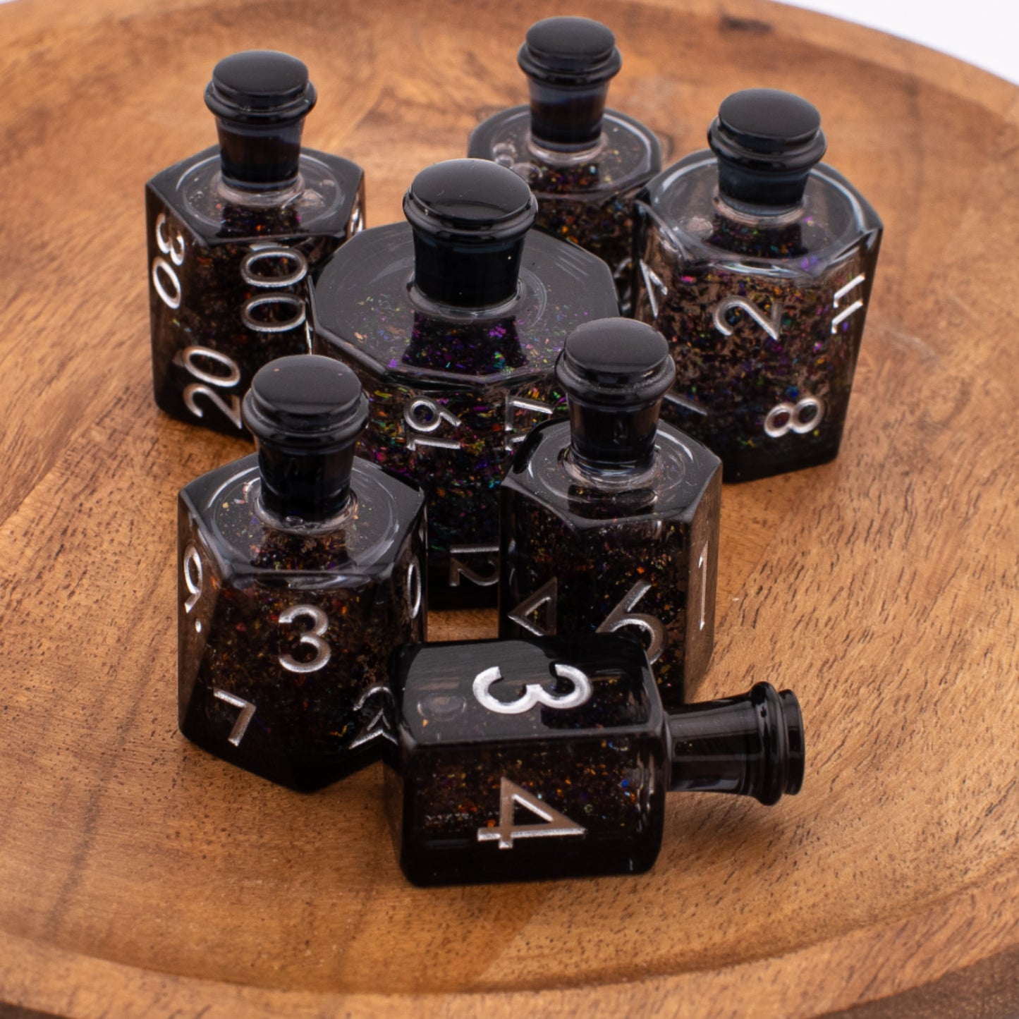 Shadow Elixir | Potion Bottle Liquid Core Dice | 7 Piece Set