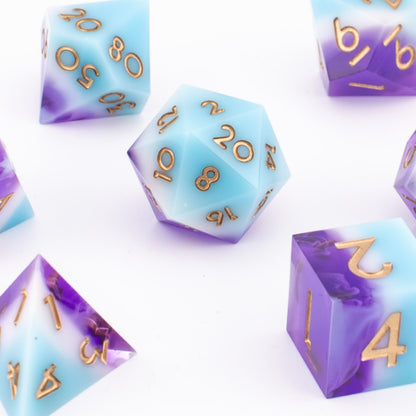 Mystic Pride | Sharp Edge Resin Dice | 7 Piece Set