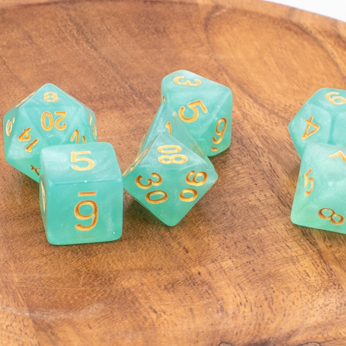 Tidal Depths | Soft Edge Dice | Acrylic | 7 Piece Set