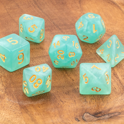 Tidal Depths | Soft Edge Dice | Acrylic | 7 Piece Set