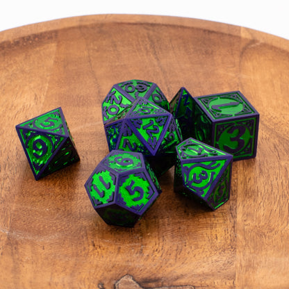 Mystic Elementalist | Solid Metal Dice | 7 Piece Set
