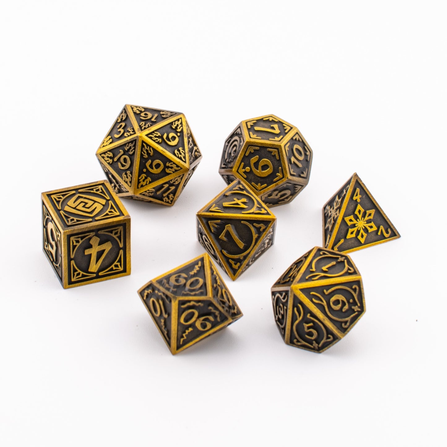 Sovereign Elements | Metal Dice Set | Solid Metal | 7 Piece Set