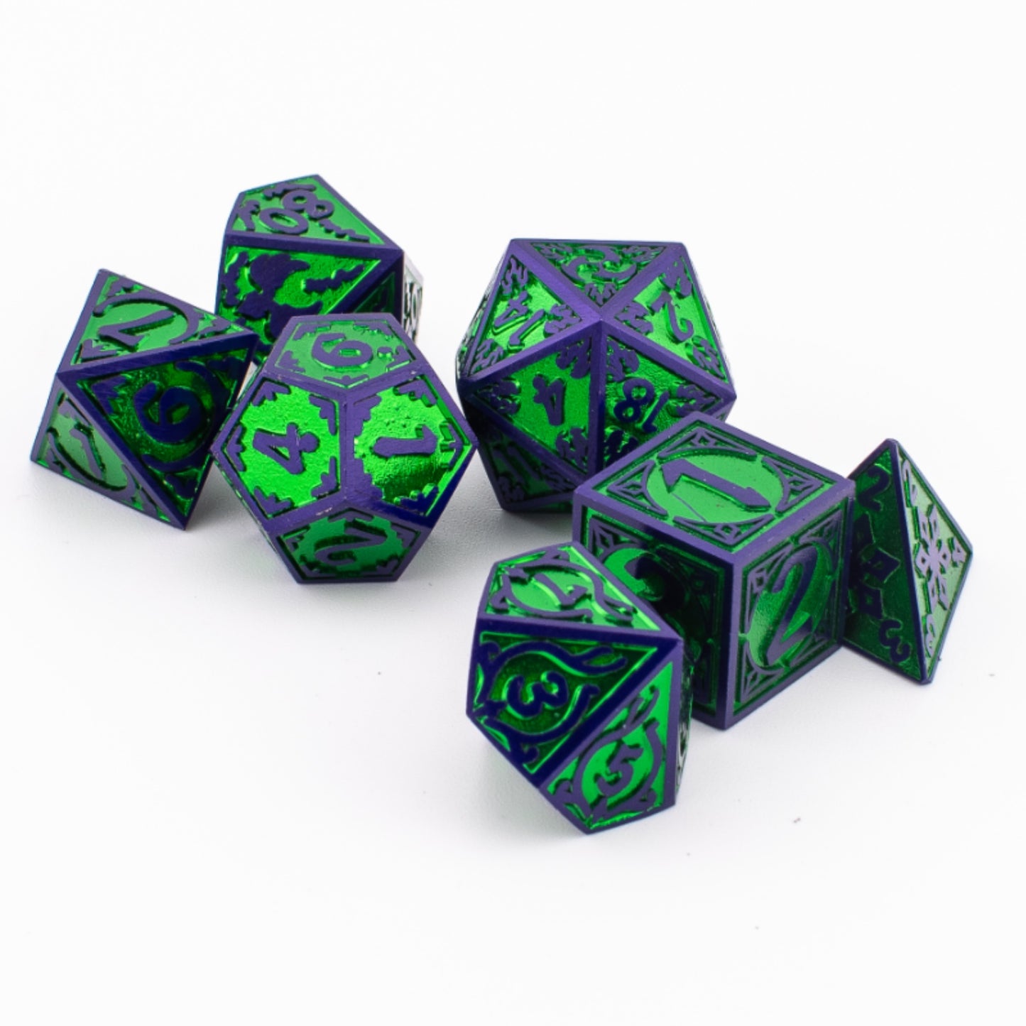 Mystic Elementalist | Solid Metal Dice | 7 Piece Set