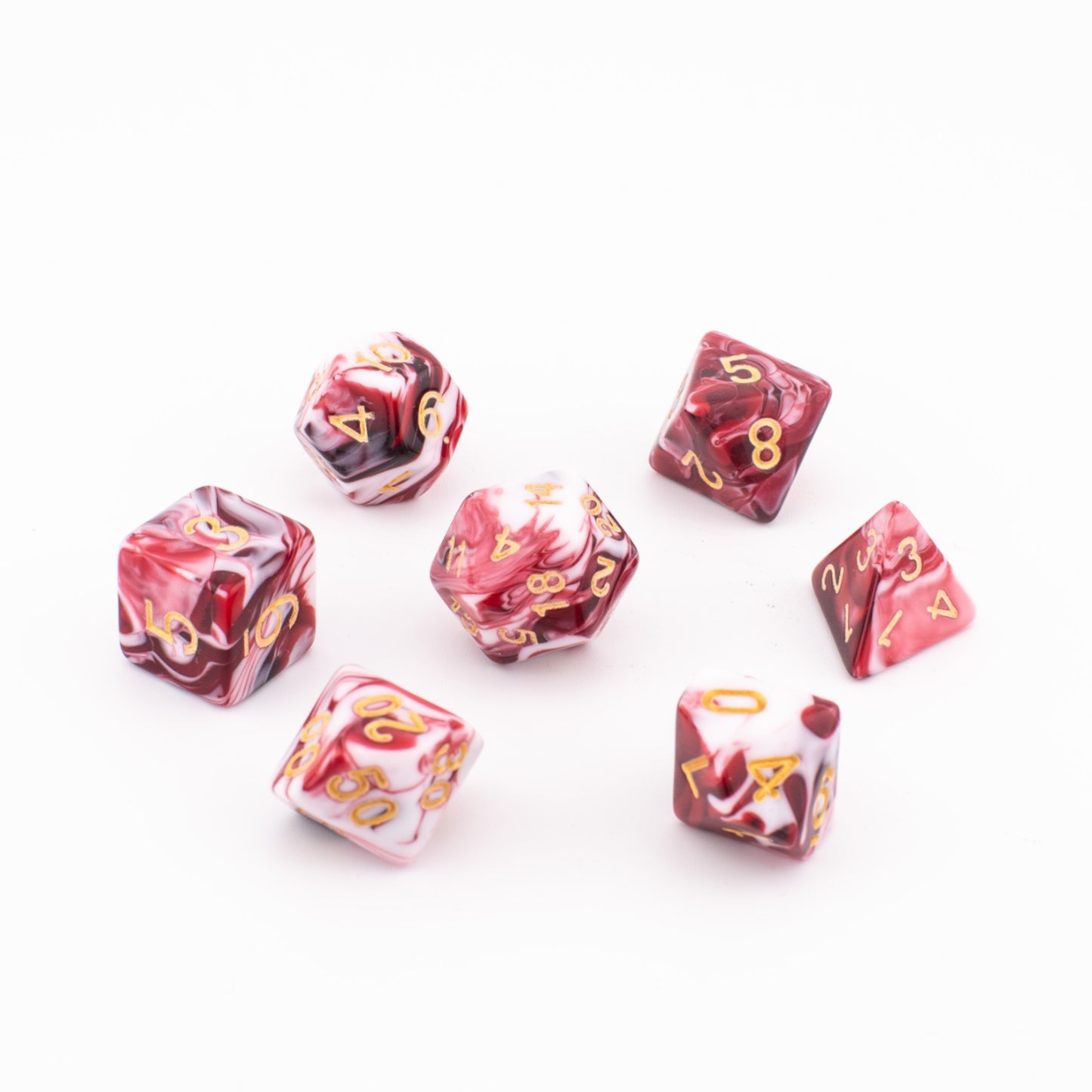 Crimson Omen | Acrylic Dice Set | 7 Piece Set