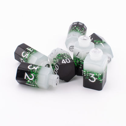 Sylvan Brew | Potion Bottle Resin Dice Set | Sharp Edge | 7 Piece Set