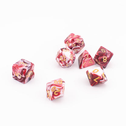 Crimson Omen | Acrylic Dice Set | 7 Piece Set