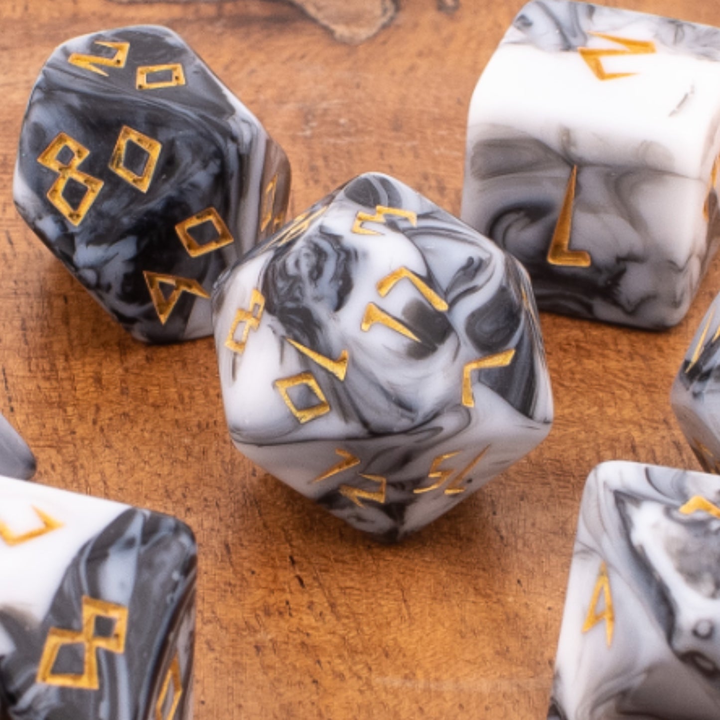 Midnight Omen | Soft Edge Dice | Acrylic | 7 Piece Set