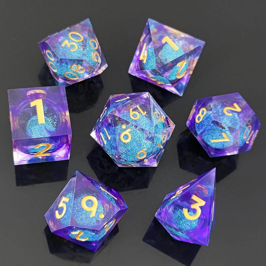 Arcane Rift | Liquid Core Dice | Resin | 7 Piece Set