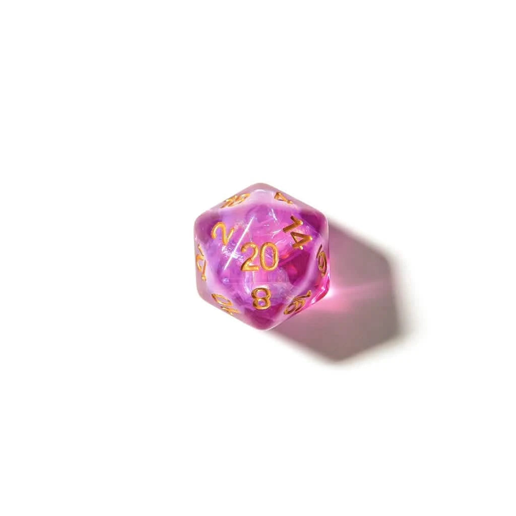 Violet Enigma | Soft Edge Dice | Resin | 7 Piece Set
