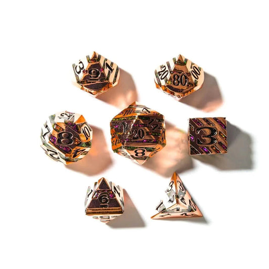 Wizard's Vein | Solid Metal Dice | 7 Piece Set