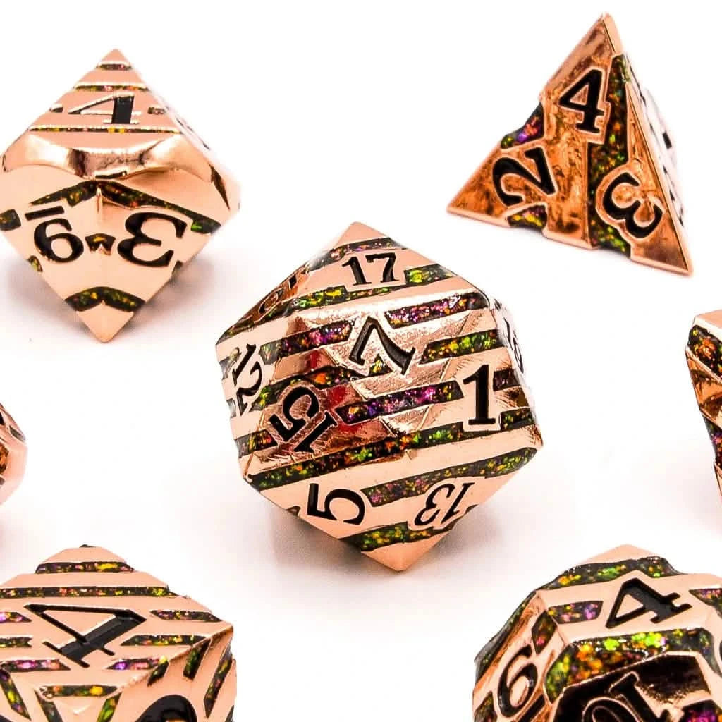 Wizard's Vein | Solid Metal Dice | 7 Piece Set