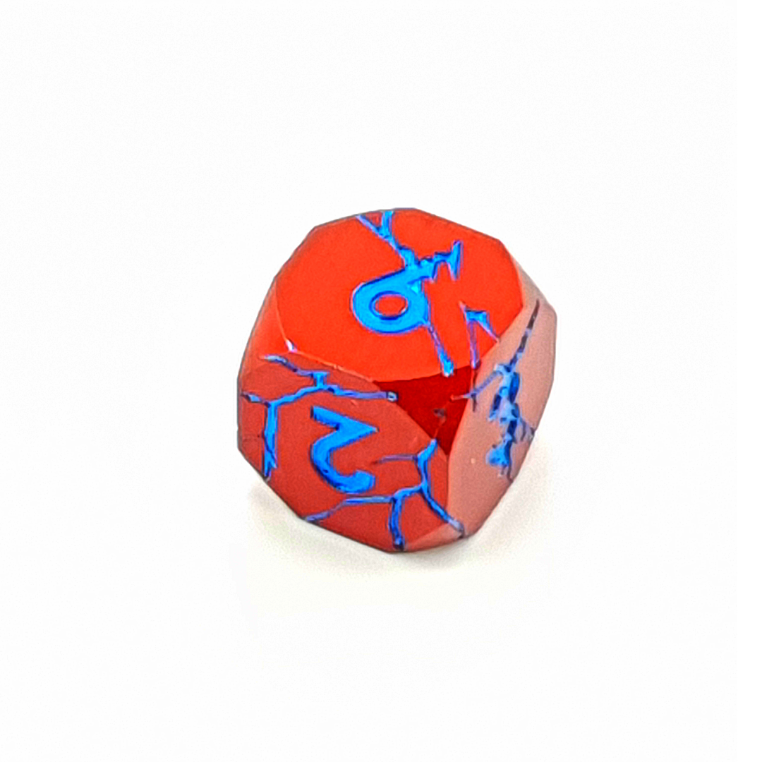 Frostfire Scar | Solid Metal Dice | 7 Piece Set