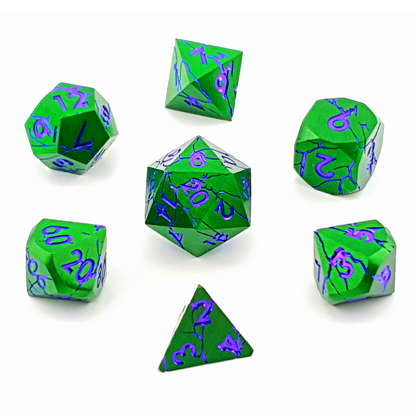 Venom Vein | Solid Metal Dice | 7 Piece Set