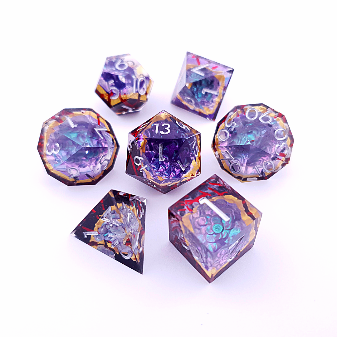 Chaos Nexus | Geode Dice | 7 Piece Set