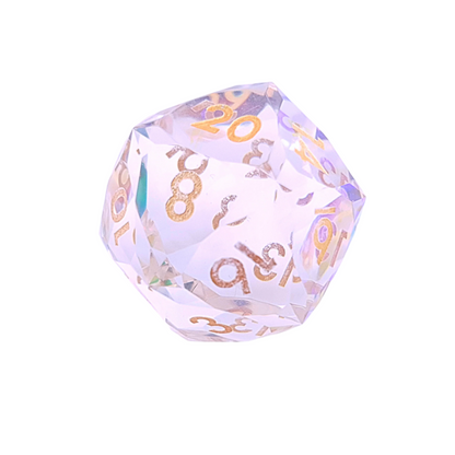 Planar Prism | 30mm D20 | Diamond Cut Sharp Edge