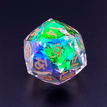 Planar Prism | 30mm D20 | Diamond Cut Sharp Edge