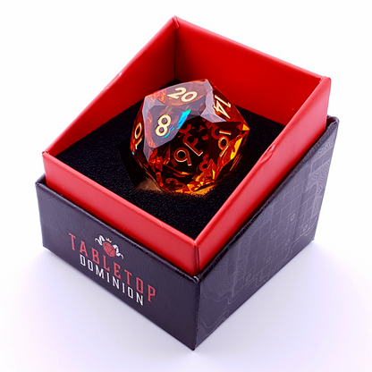 Molten Prism | 30mm D20 | Diamond Cut Sharp Edge