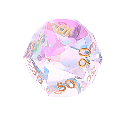 Planar Prism | Diamond Cut Sharp Edge Resin | 7 Piece Dice Set