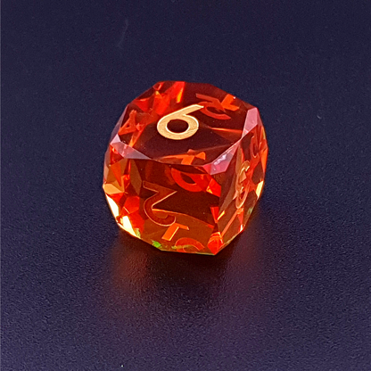 Molten Prism | Diamond Cut Sharp Edge Resin | 7 Piece Dice Set