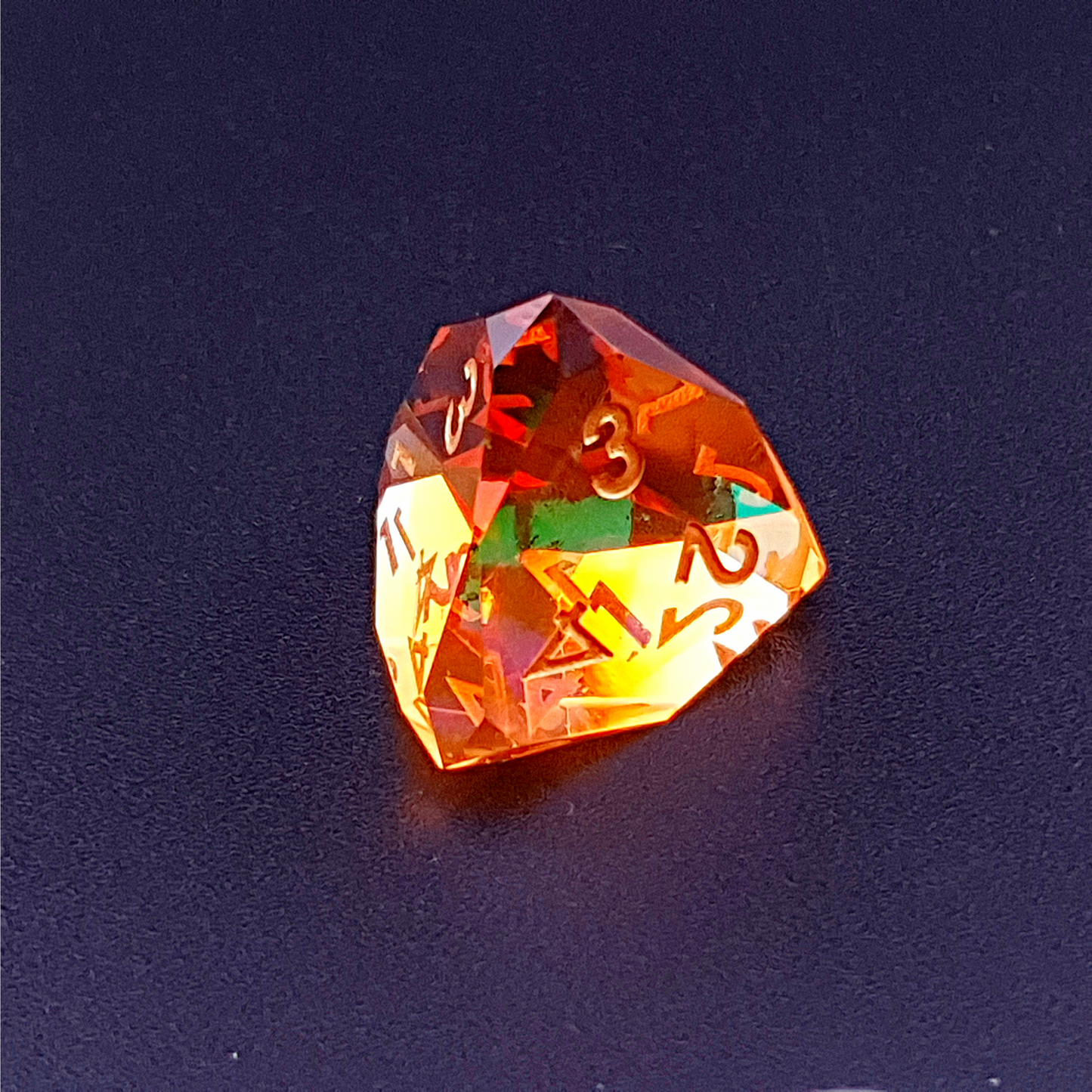 Molten Prism | Diamond Cut Sharp Edge Resin | 7 Piece Dice Set