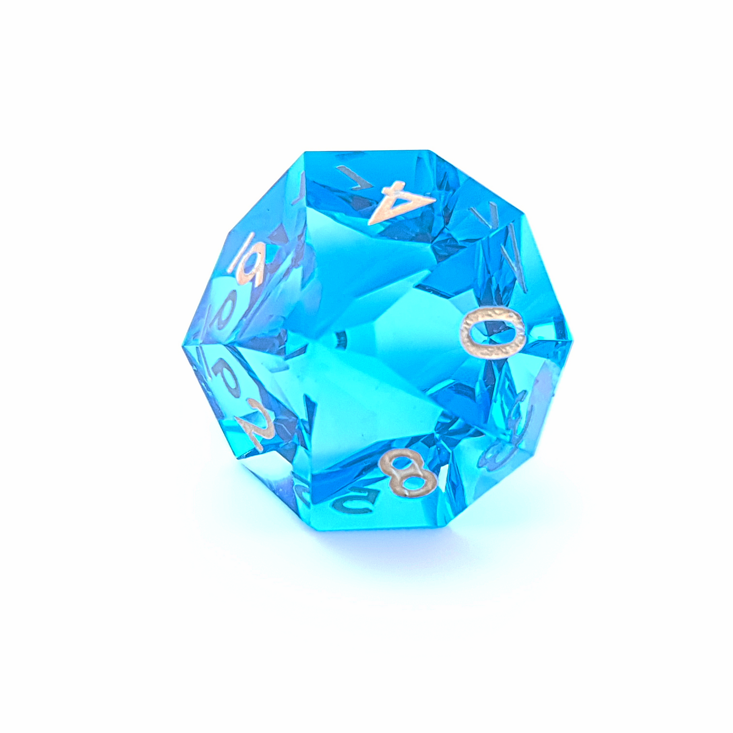 Aether Prism | Diamond Cut Sharp Edge Resin | 7 Piece Dice Set