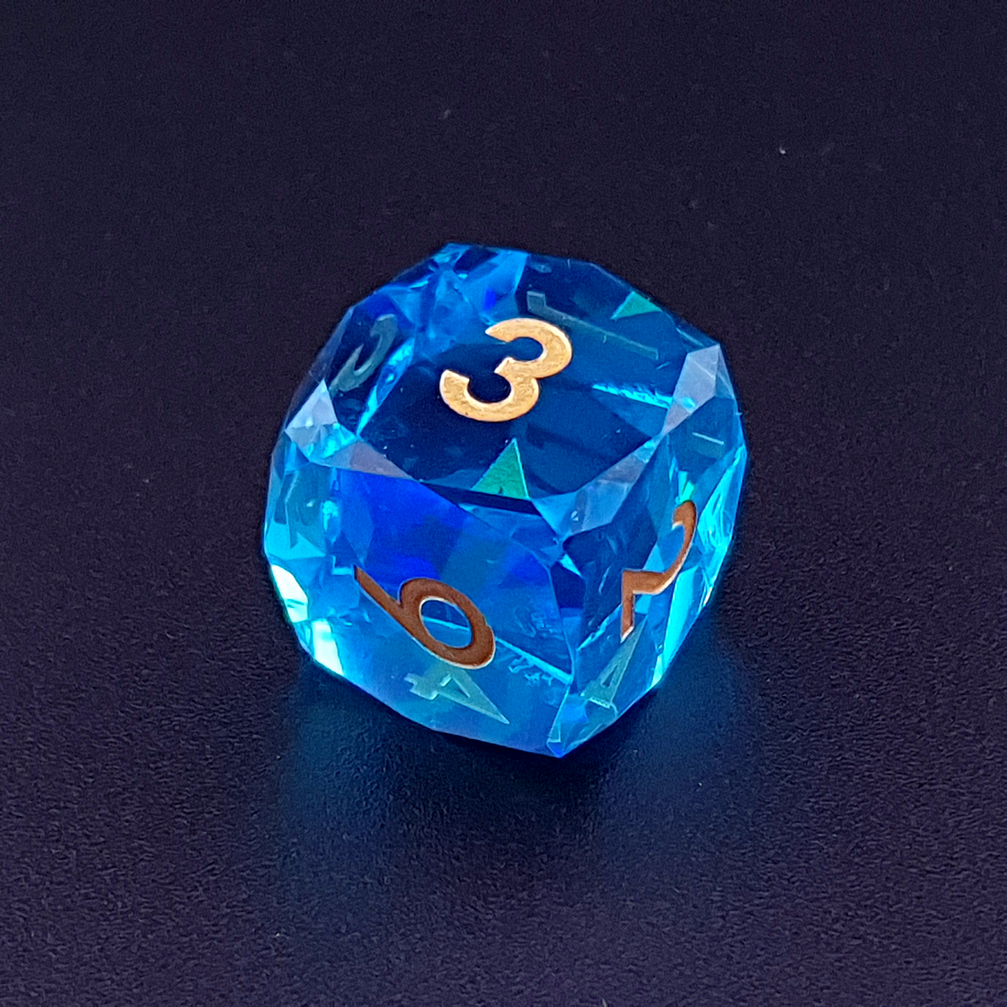 Aether Prism | Diamond Cut Sharp Edge Resin | 7 Piece Dice Set