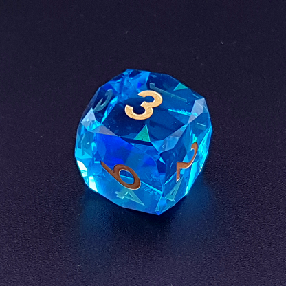 Aether Prism | Diamond Cut Sharp Edge Resin | 7 Piece Dice Set