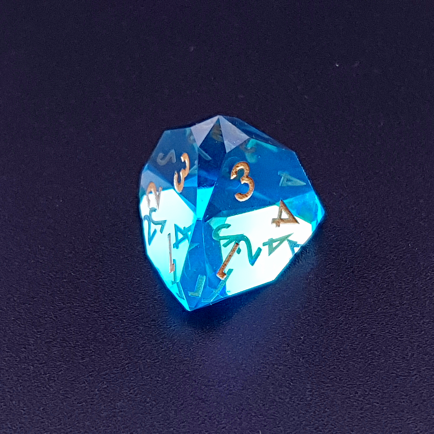 Aether Prism | Diamond Cut Sharp Edge Resin | 7 Piece Dice Set