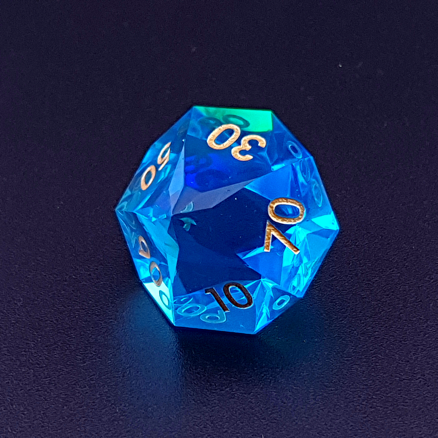 Aether Prism | Diamond Cut Sharp Edge Resin | 7 Piece Dice Set