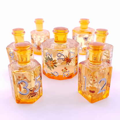 Elixir of Renewal | Potion Bottle Dice | Liquid Core | 7 Piece Dice Set