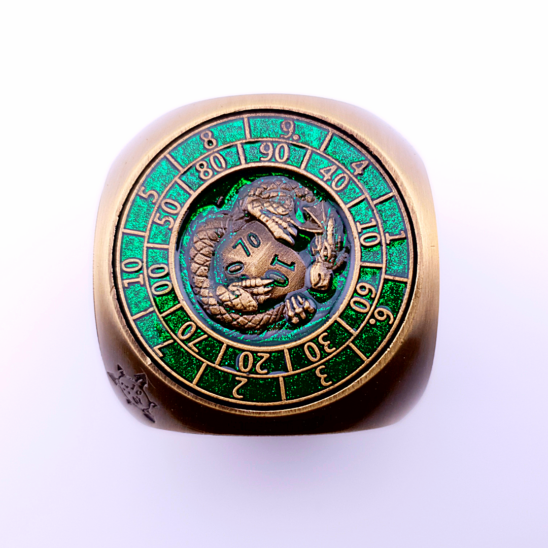 Talisman of Omens | Dice Spinner | Bronze Green