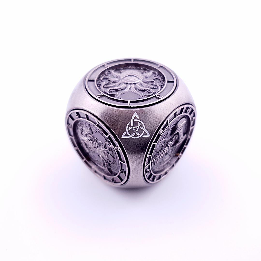 Talisman of Omens | Dice Spinner | Ancient Silver (Pocket Edition)