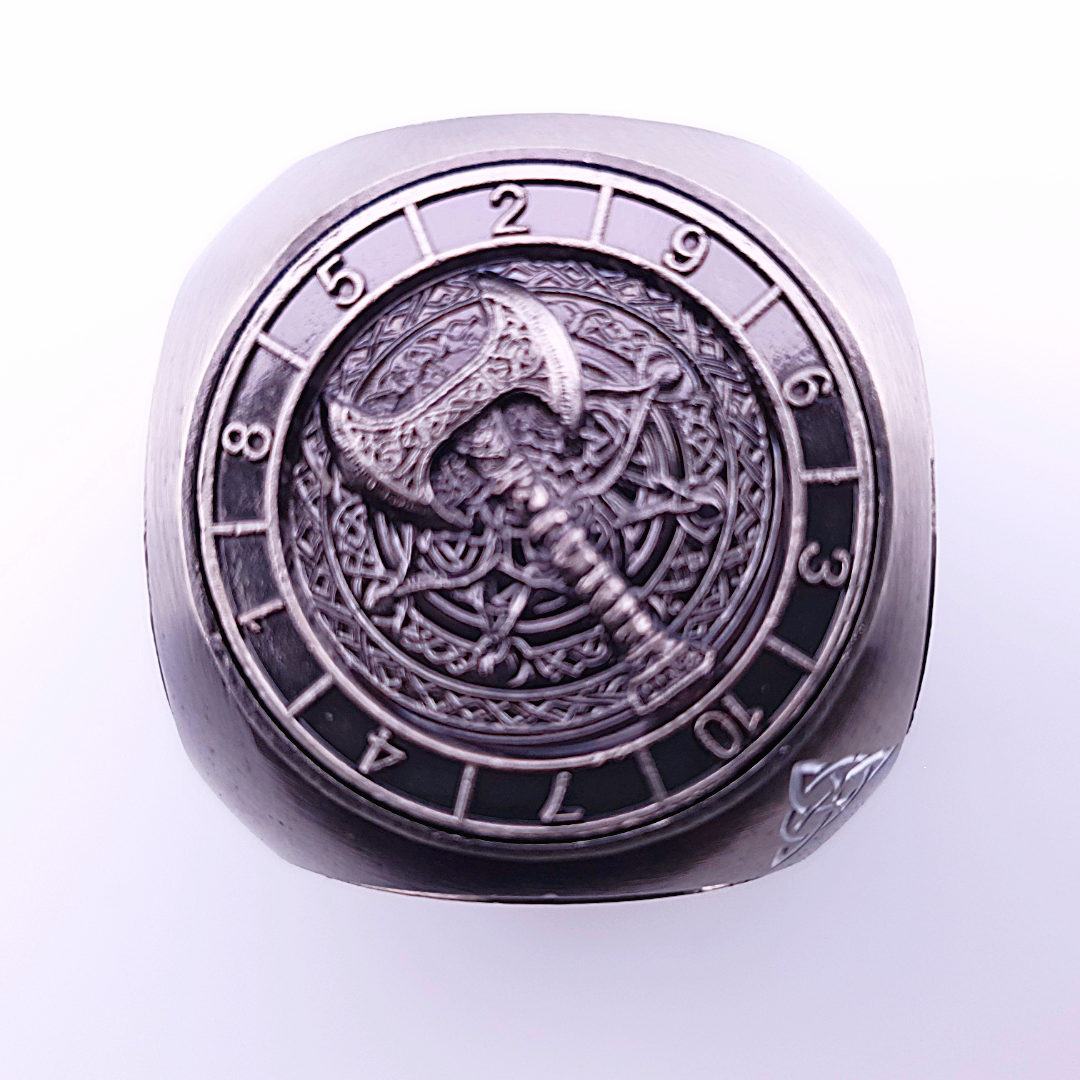 Talisman of Omens | Dice Spinner | Ancient Silver (Pocket Edition)
